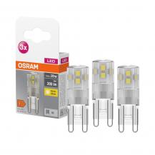 3er Pack OSRAM LED PIN mit G9-Sockel 1,9W wie 20 Watt warmweißes Licht